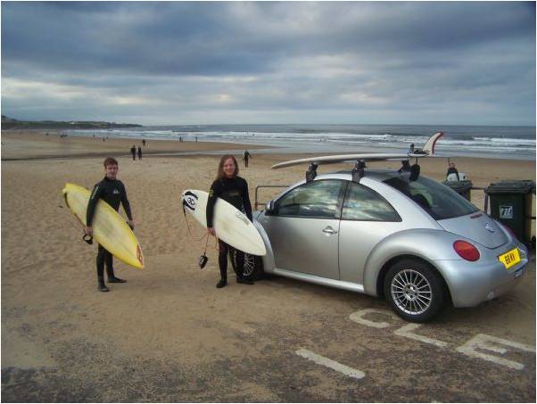 Surfing at Tynemouth